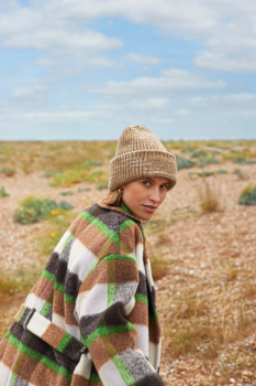 Chunky Knitted Patch Beanie