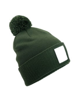 Appliqué Patch Pom Beanie