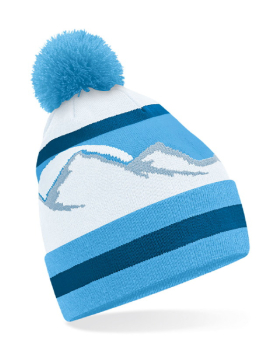 Mountain Peaks Pom Pom Beanie