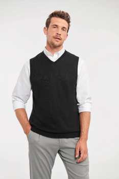 Russel Men's V-Neck Sleeveless Knitted Pullover