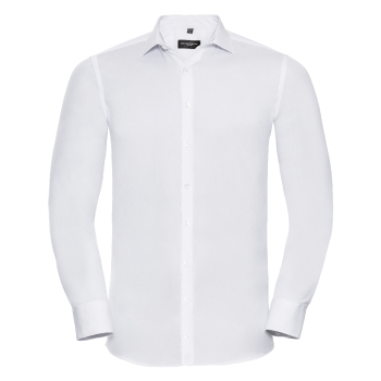 Russel Men's Long Sleeve Fitted Ultimate Stretch Shirt