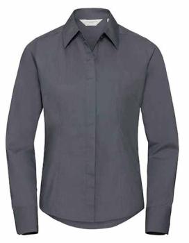 Ladies´ Long Sleeve Fitted Polycotton Poplin Shirt