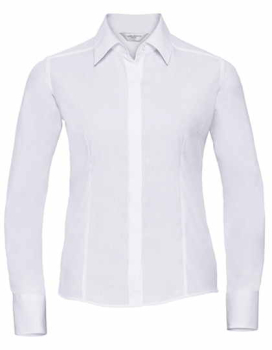 Preview: Ladies´ Long Sleeve Fitted Polycotton Poplin Shirt