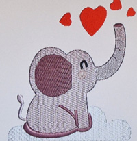 Elefant mit Herzen