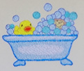Ente mit Badewanne