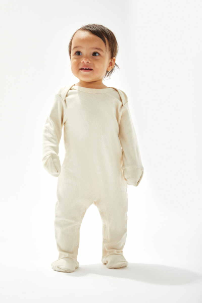 Baby Sleepsuit With Scratch Mitts