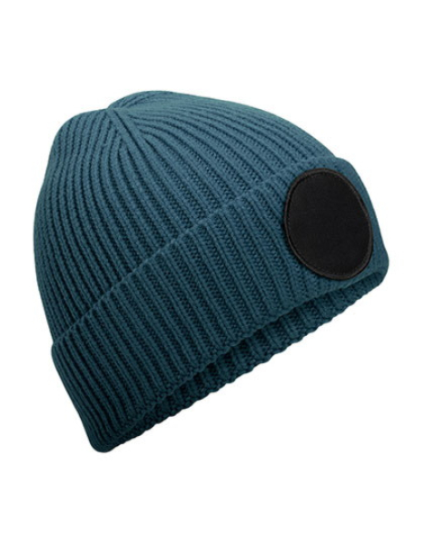 Chunky Knitted Patch Beanie