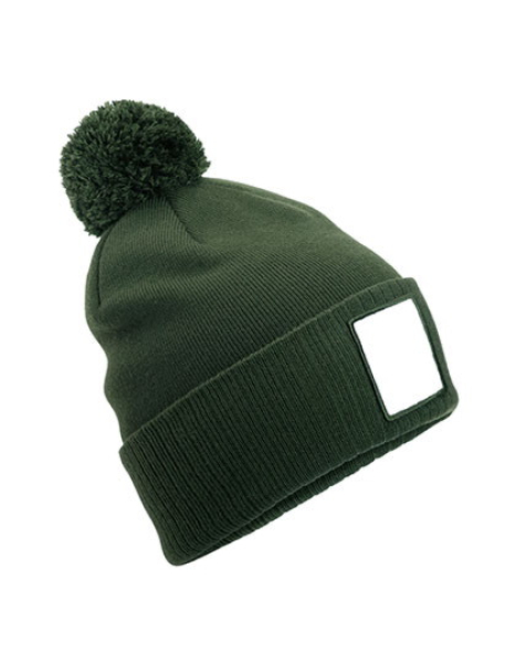 Appliqué Patch Pom Beanie