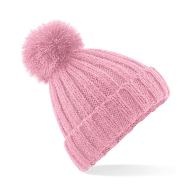 Verbier Faux Fur Pop Pom Chunky Beanie