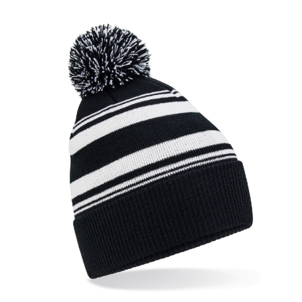 Striped Fan Beanie