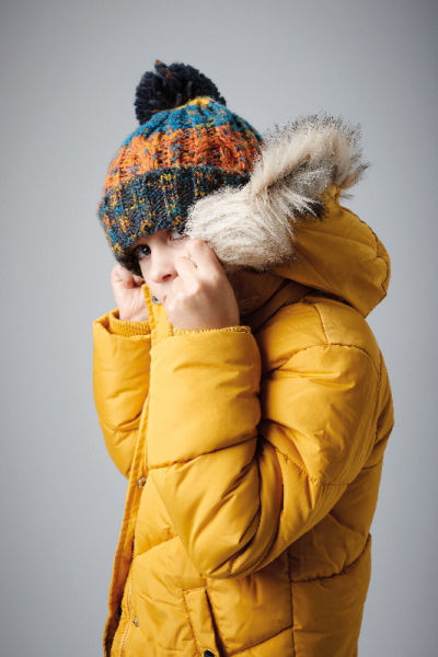 Junior Corkscrew Pom Pom Beanie