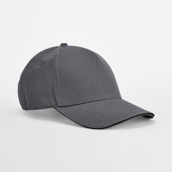 EarthAware® Classic Organic Cotton 5 Panel Cap - Sandwich Peak