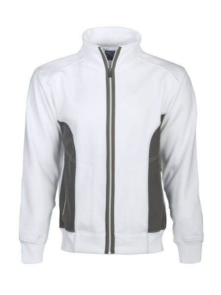 2121 SWEATSHIRT JACKE MIT KONTRAST REISSVERSCHLUSS