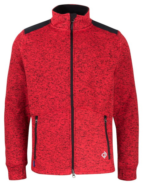 3318 FLEECE JACKE IN MELANGE OPTIK