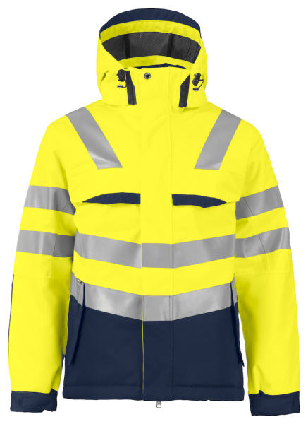 6422 GEFÜTTERTE WIND- UND WASSERDICHTE JACKEEN ISO 20471 KLASSE 3