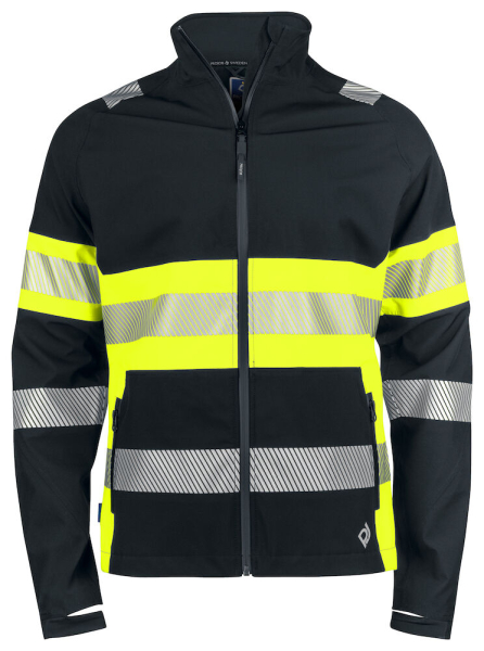6442 WIND- UND WASSRDICHTE SOFTSHELL JACKEEN ISO 20471 KLASSE 1