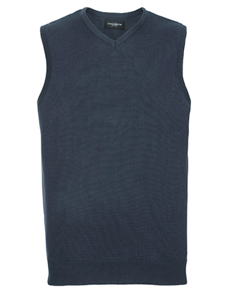 Russel Men's V-Neck Sleeveless Knitted Pullover
