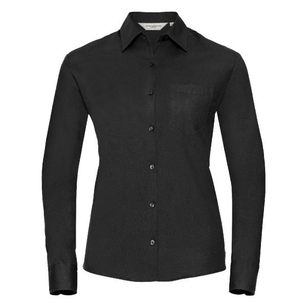 Russel Ladies' Long Sleeve Classic Pure Cotton Poplin Shirt