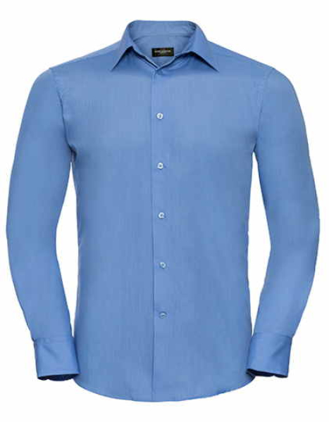 Men´s Long Sleeve Tailored Polycotton Poplin Shirt