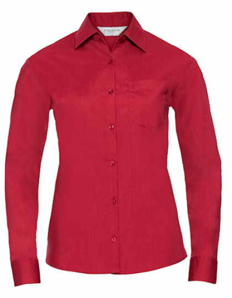 Ladies´ Long Sleeve Classic Polycotton Poplin Shirt
