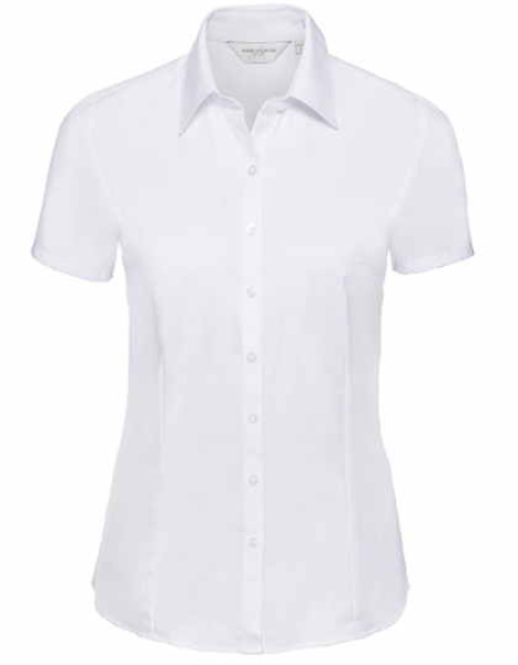 Ladies´ Short Sleeve Tailored Herringbone Shirt